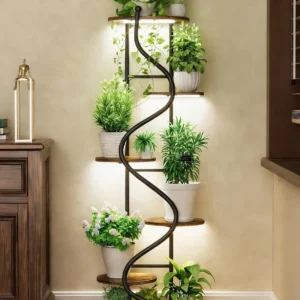 Indoor Plant Stand with Lights