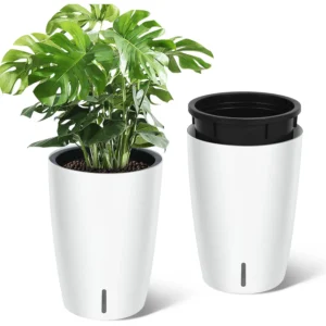 Tall Self-Watering Planters Pair